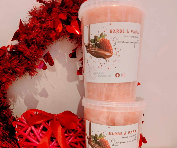 Barbe à papa - Chocolat fraise
